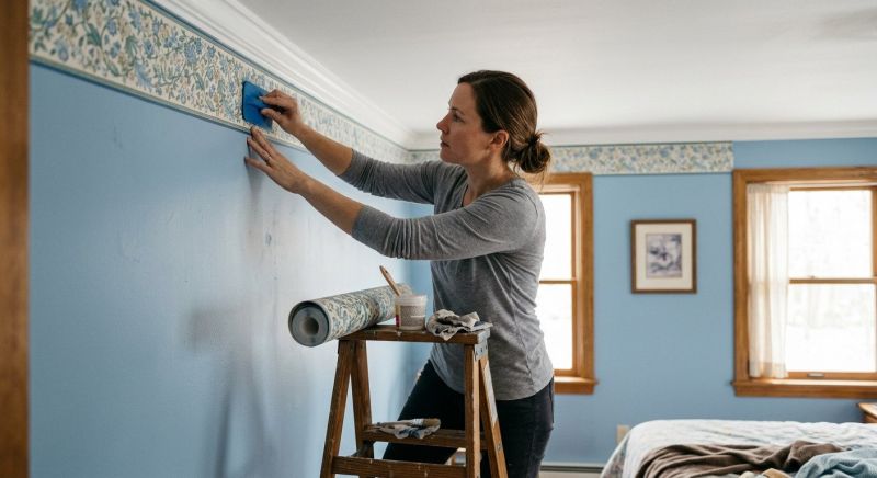 Hallway Wallpaper Installation in Conroe, TX