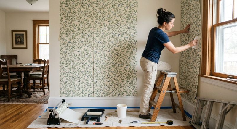 Hallway Wallpaper Installation in Roswell, GA