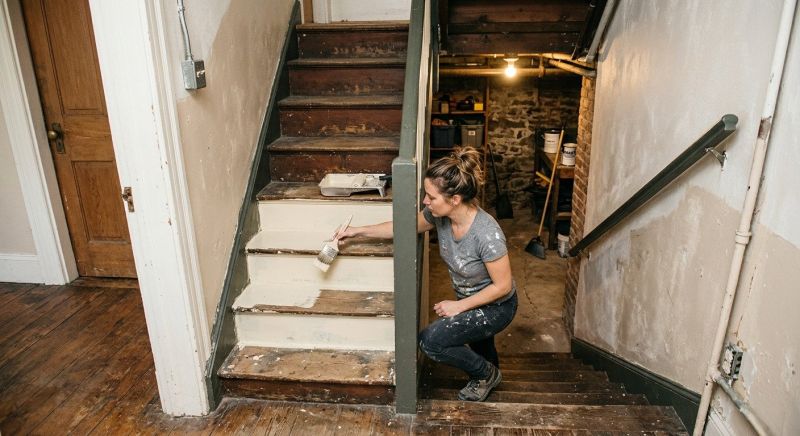 Indoor Staircase Painting in Waco, TX